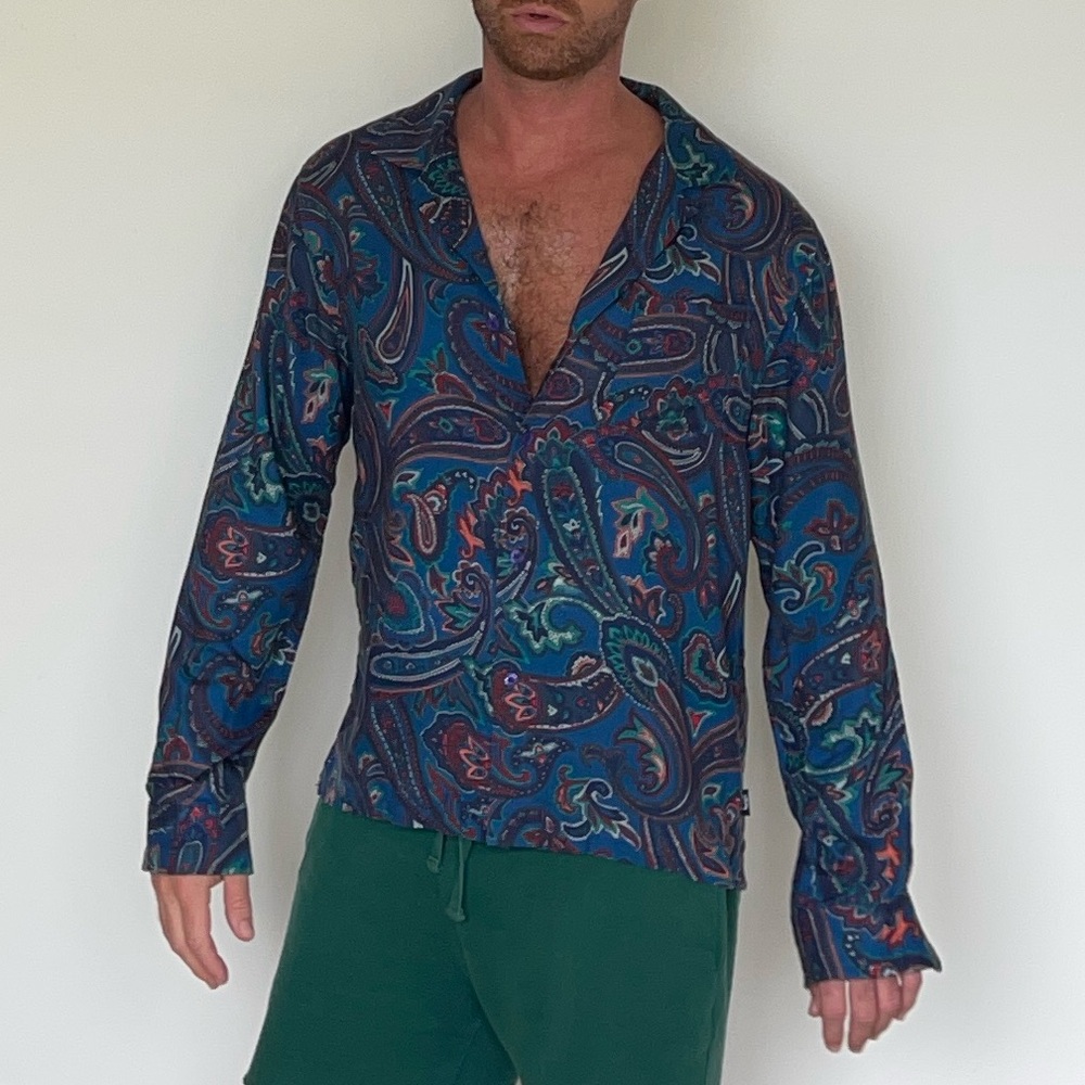 Stüssy Paisley Print Men's Camp Collar Party Shirt